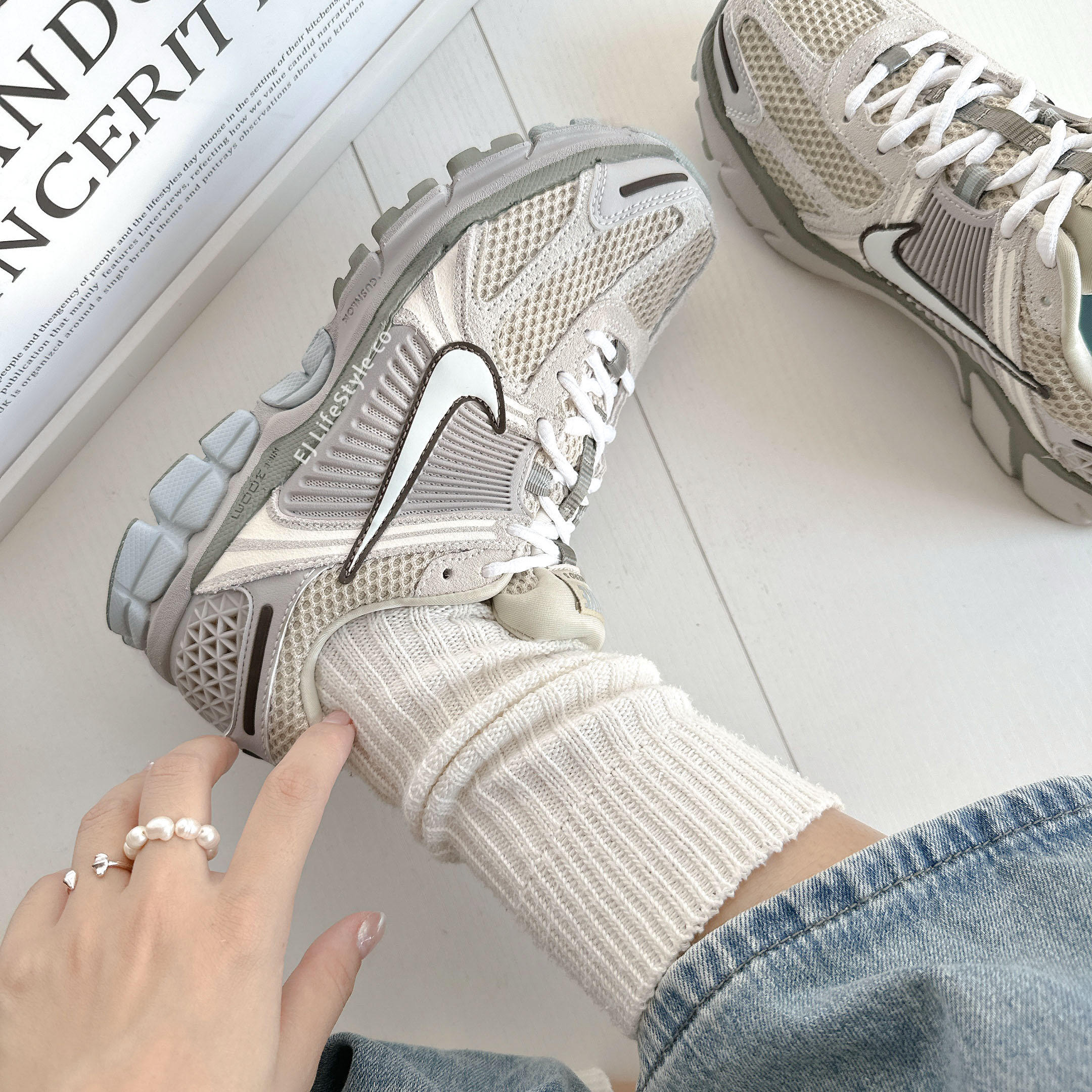 NIKE ZOOM VOMERO 5 燕麥灰藍 米色 淡藍 男鞋 FZ3653-104 / 調貨