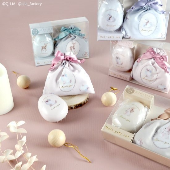 日本動物圖案梳&袋仔SET