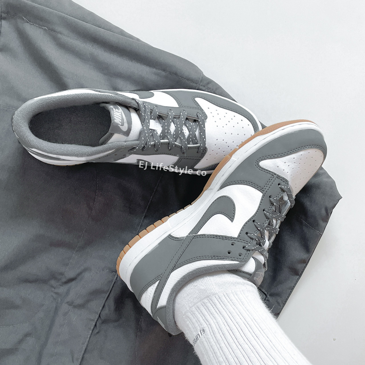 NIKE DUNK LOW GS 3M 反光 煙灰 灰 仿皮革 大童鞋 FV0374-100 / 現貨