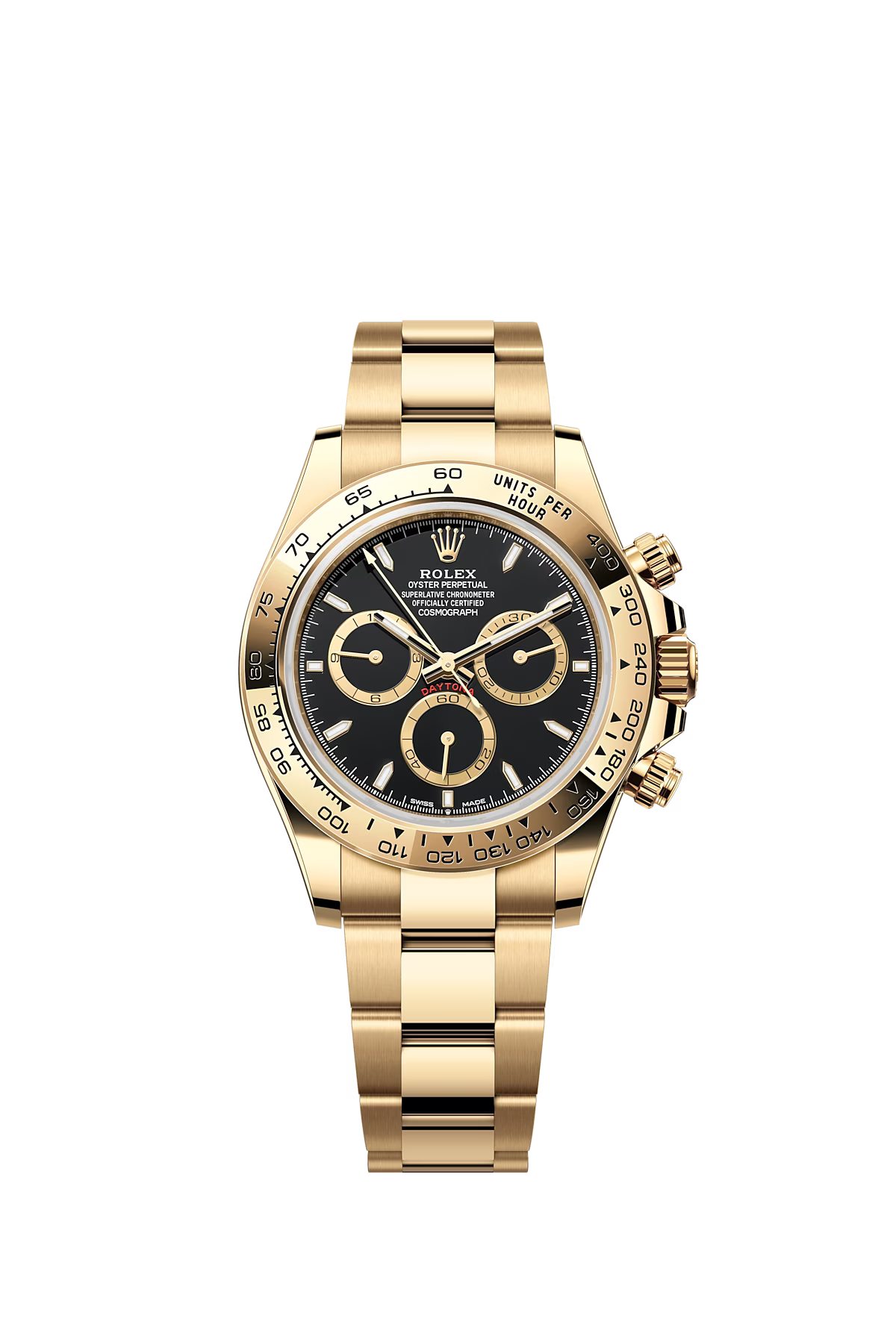 全新勞力士126508 地通拿黃金黑色錶面 40MM