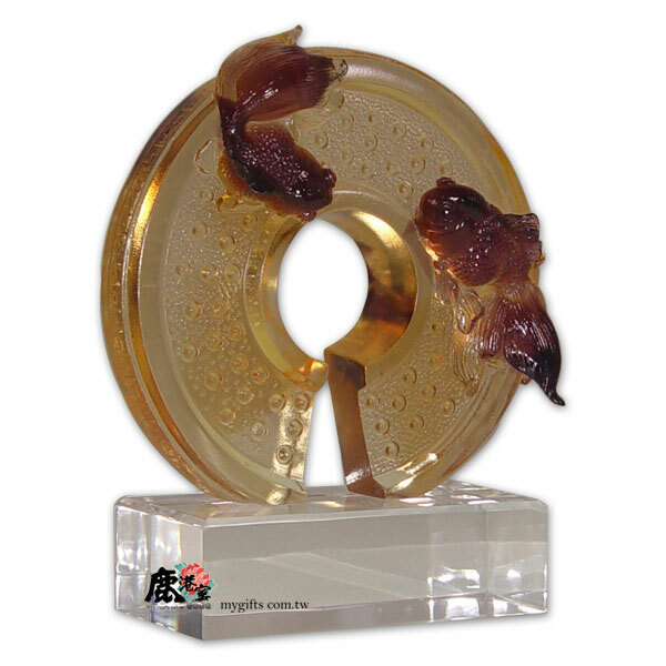 圓融琉璃獎牌擺飾｜智慧圓滿 人際和諧的象徵