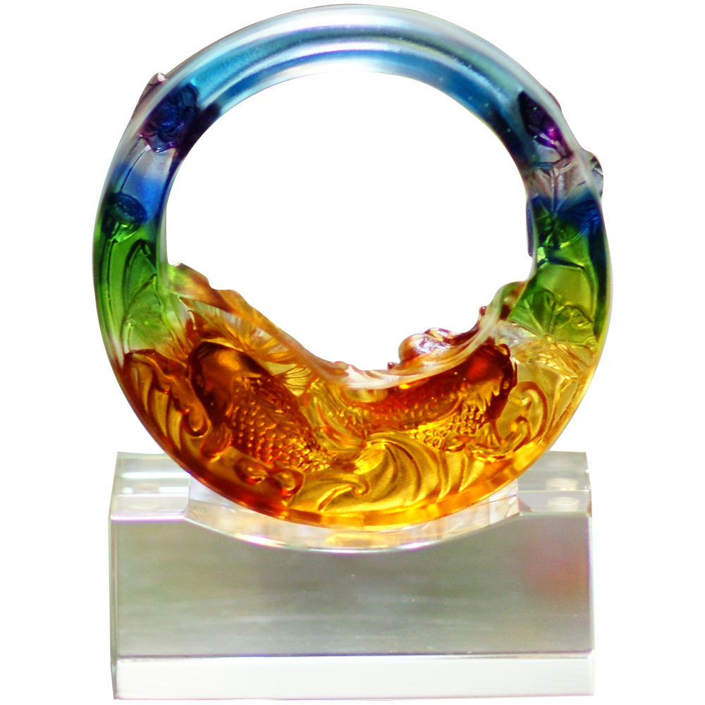 圓滿S琉璃獎牌擺飾｜象徵卓越圓融 精雕細琢贈禮首選