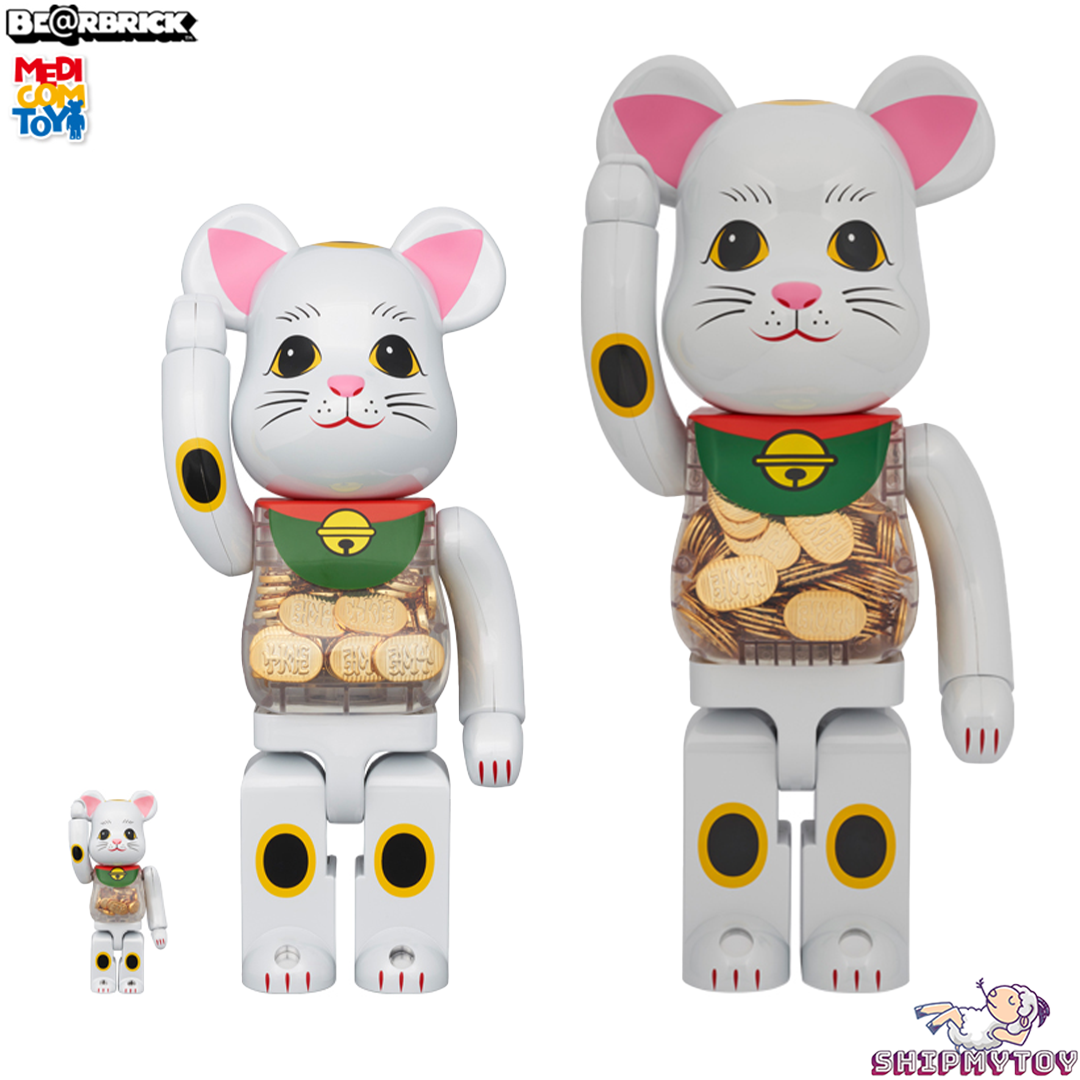 BE@RBRICK 招き猫 小判 白メッキ