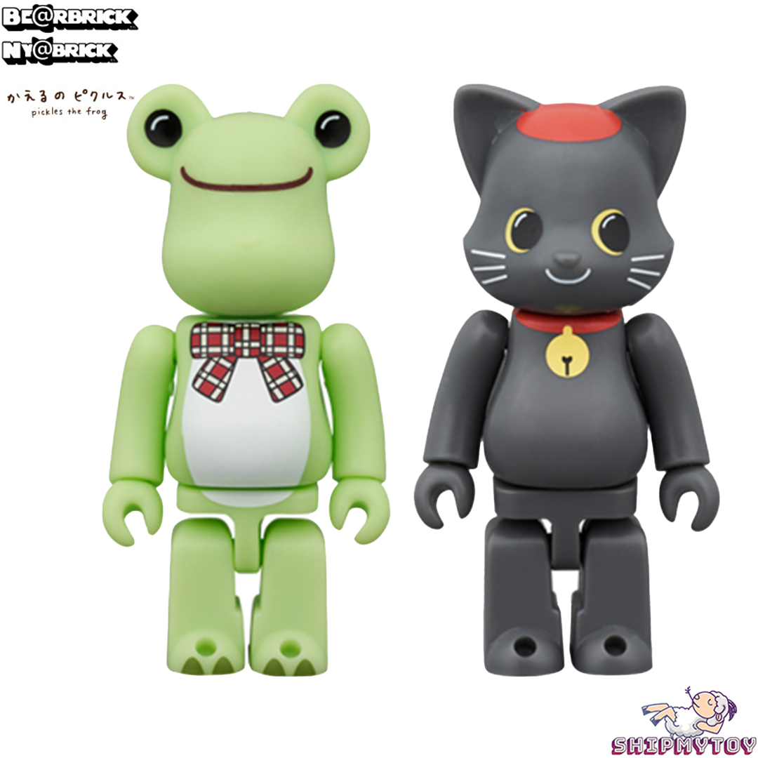 BE@RBRICK かえるのピクルス ＆ NY@BRICK 黒ねこ ピエール 100％ 2体セット