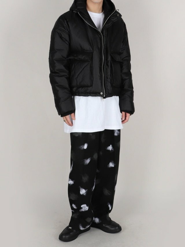 圓點刷羊毛西裝褲