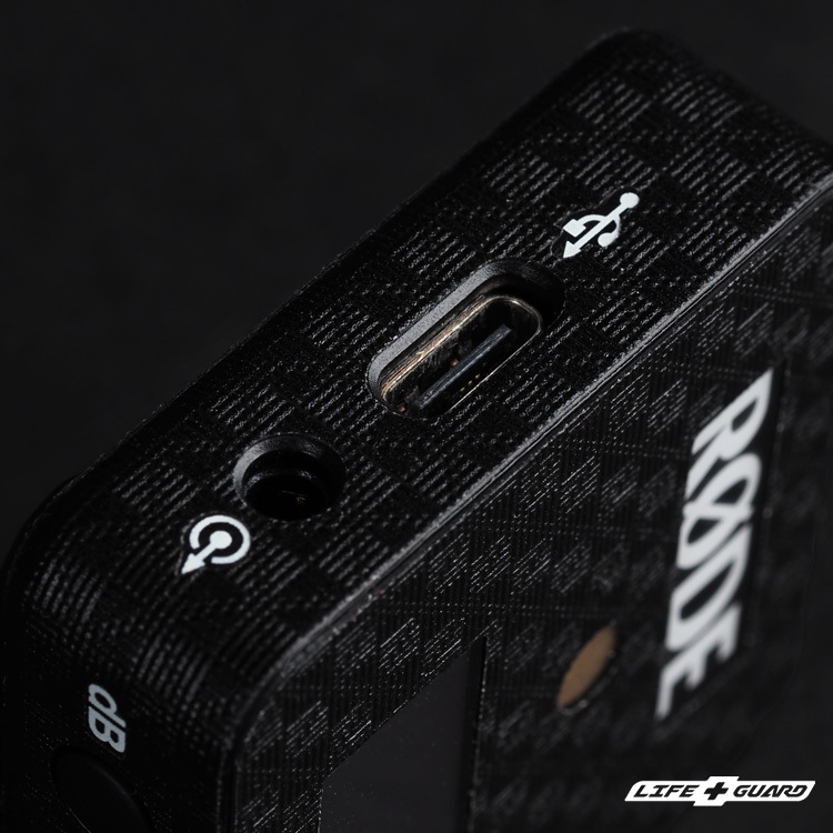 RODE Wireless GO 貼膜商品圖，LIFE+GUARD 專機專屬設計開版