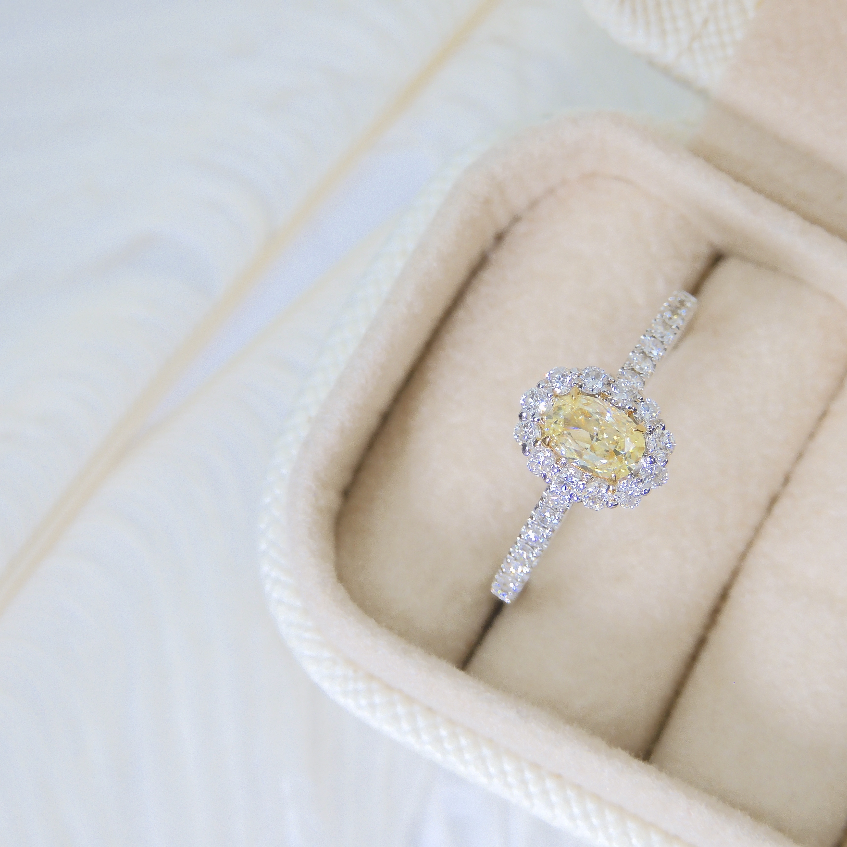 18K金 0.27ct 黃鑽戒指