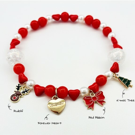 foreverybari new york 聖誕快樂串珠項鍊 (限定版)