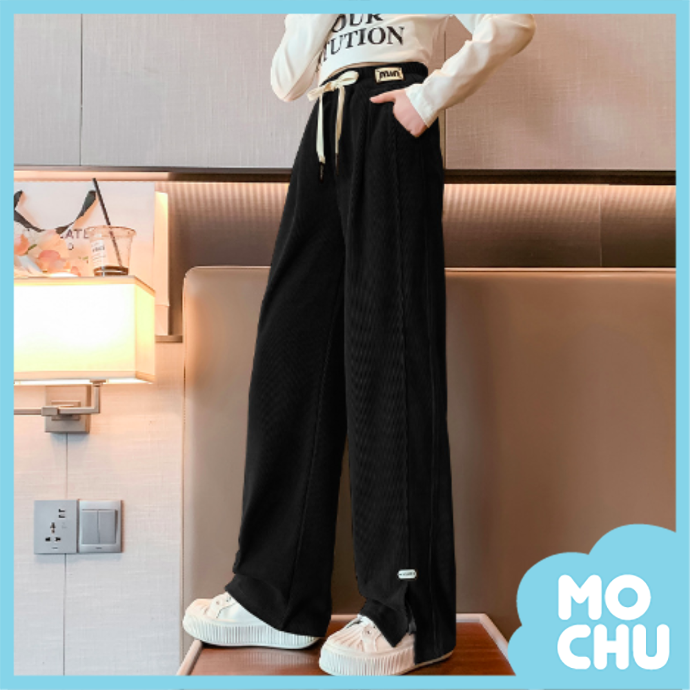 (160碼現貨)坑條直筒長褲