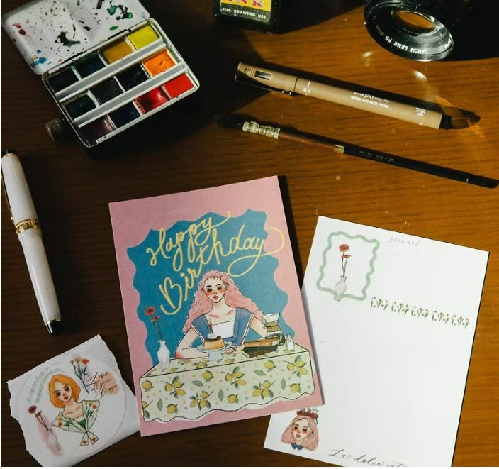 老派少女的生日派對 明信片｜甜蜜生活 la dolce vita 臺灣