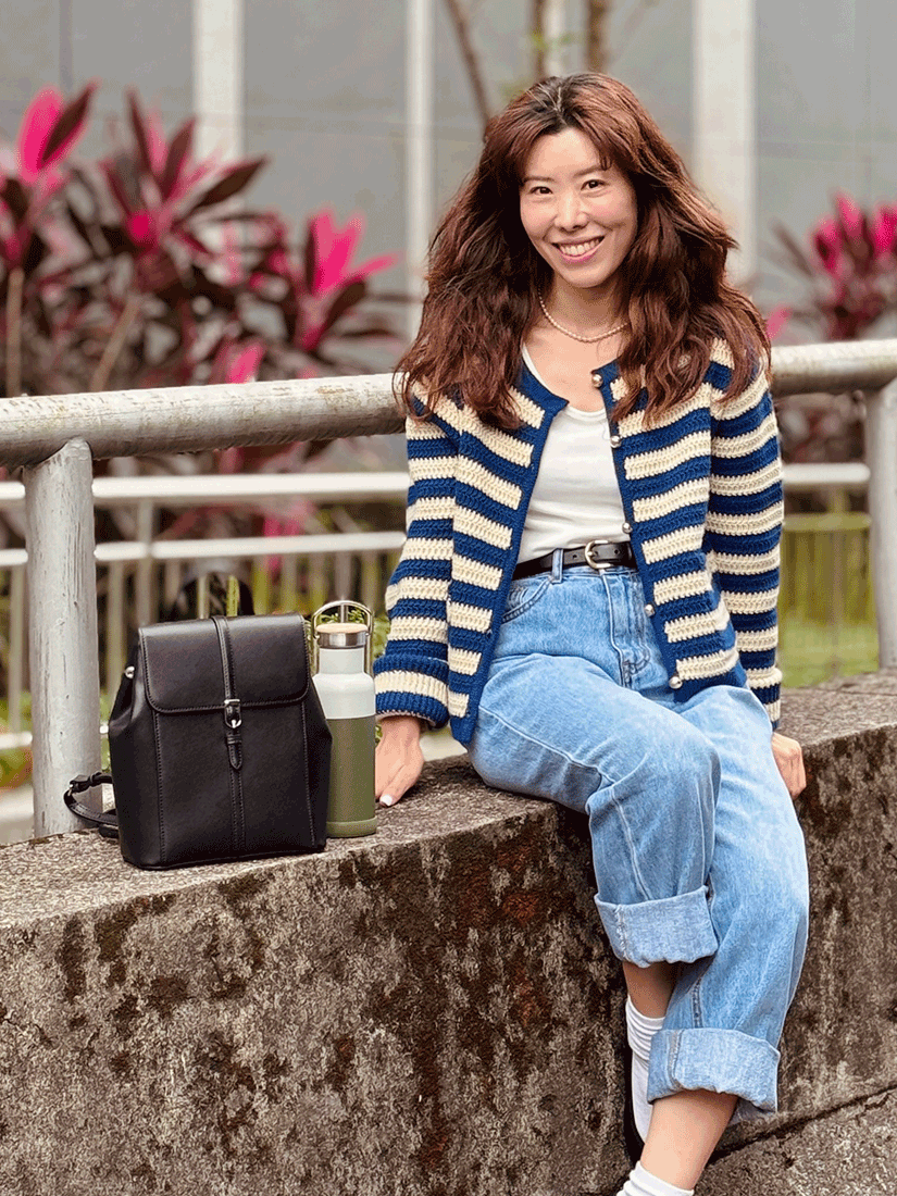 雙肩皮革後背包(黑色)