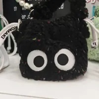 [S] MAKOMAKI MINI FUR CANDY BIG EYE BAG, BLACK, SMMK57 (SMMK57)