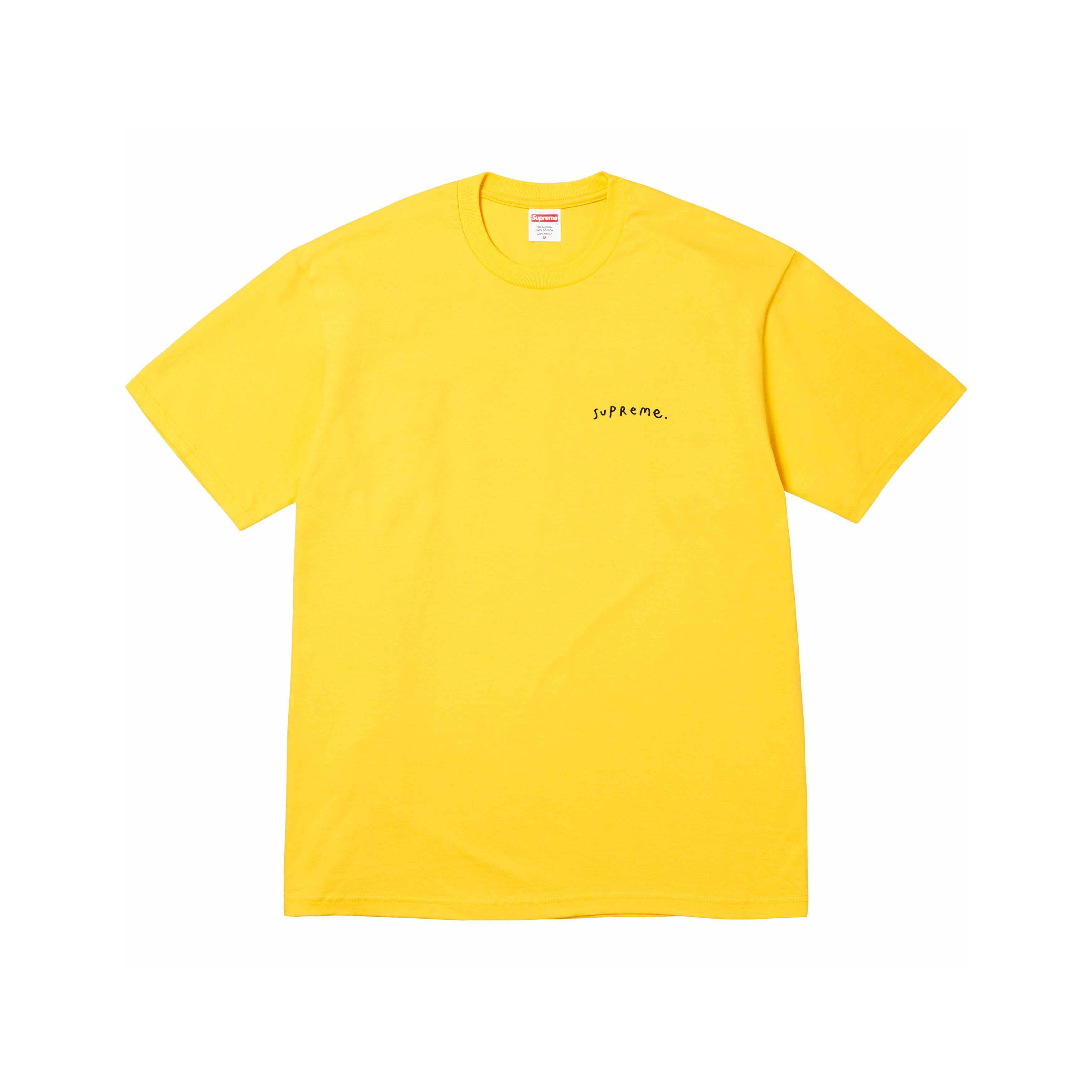 SUPREME YING YANG FUCK YOU T 陰陽 太極 短T 黃色