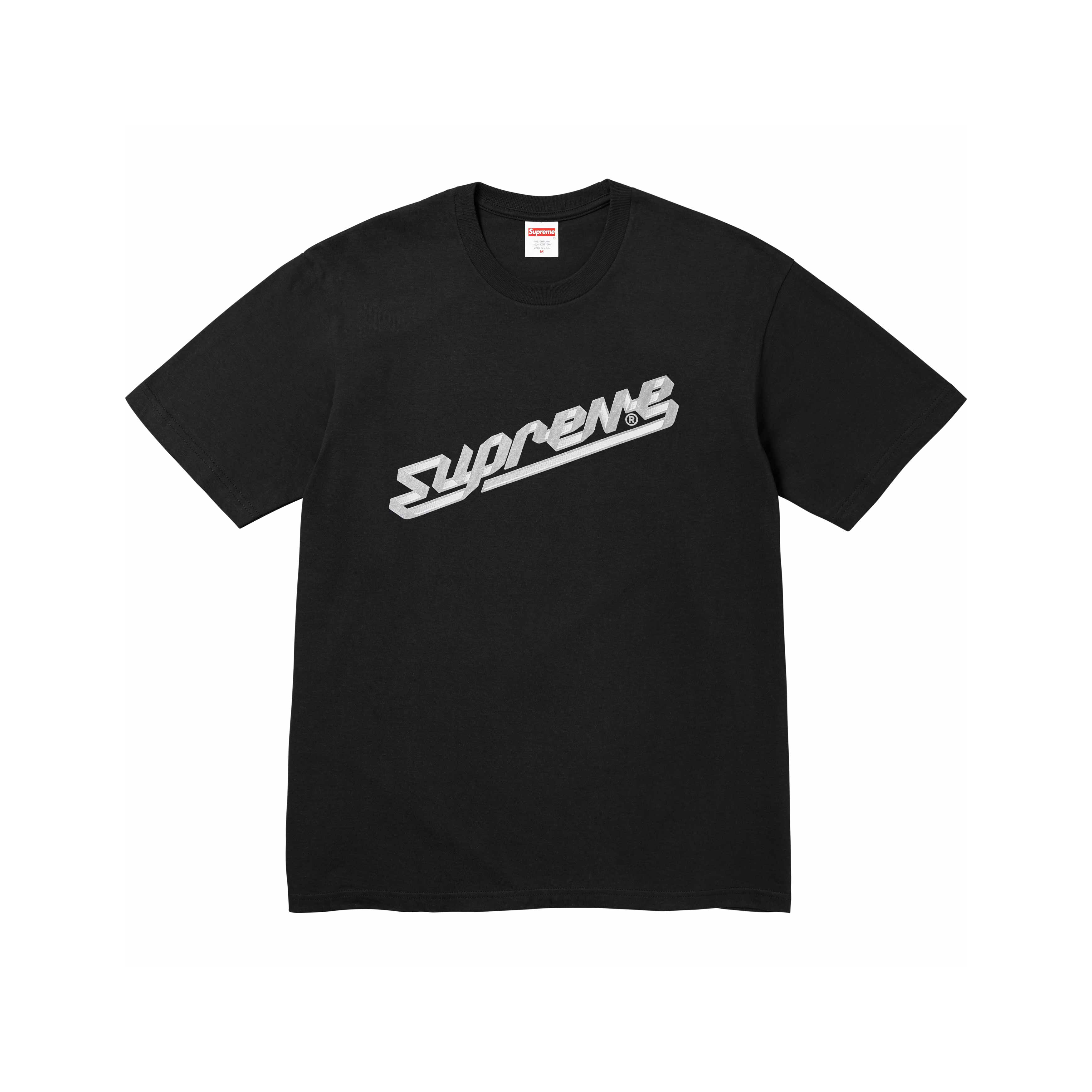 SUPREME BANNER T LOGO 字體結構T 黑色-FW23T54