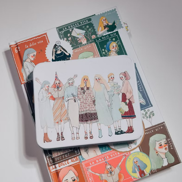 致親愛的 Dearest 貼紙組 30入 鐵盒裝｜甜蜜生活La dolce vita 台灣