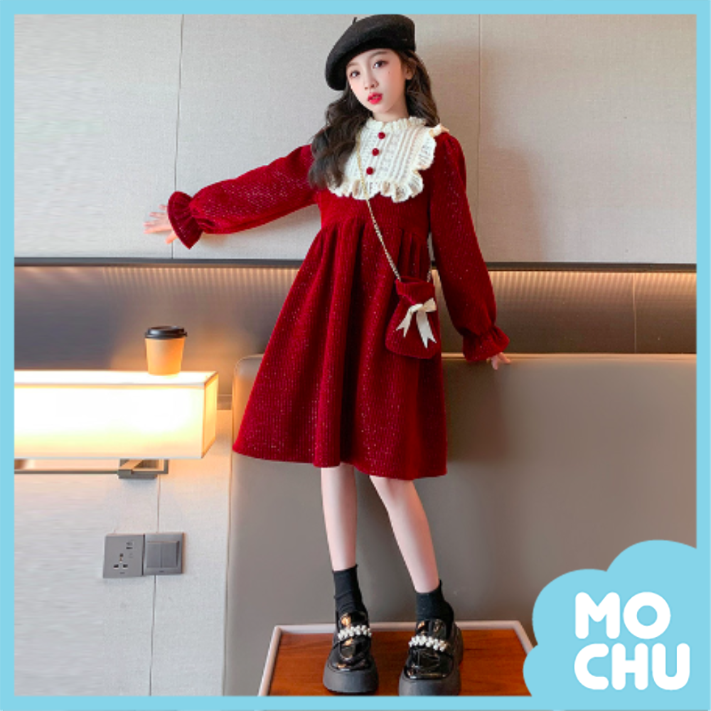 (100cm現貨)紅色亮絲連身洋裝