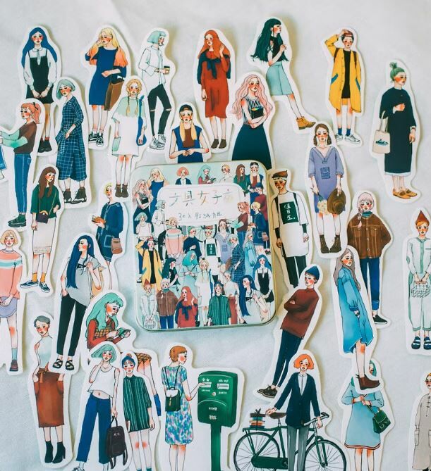 文具店女孩 貼紙組 30入 鐵盒裝｜甜蜜生活La dolce vita 台灣