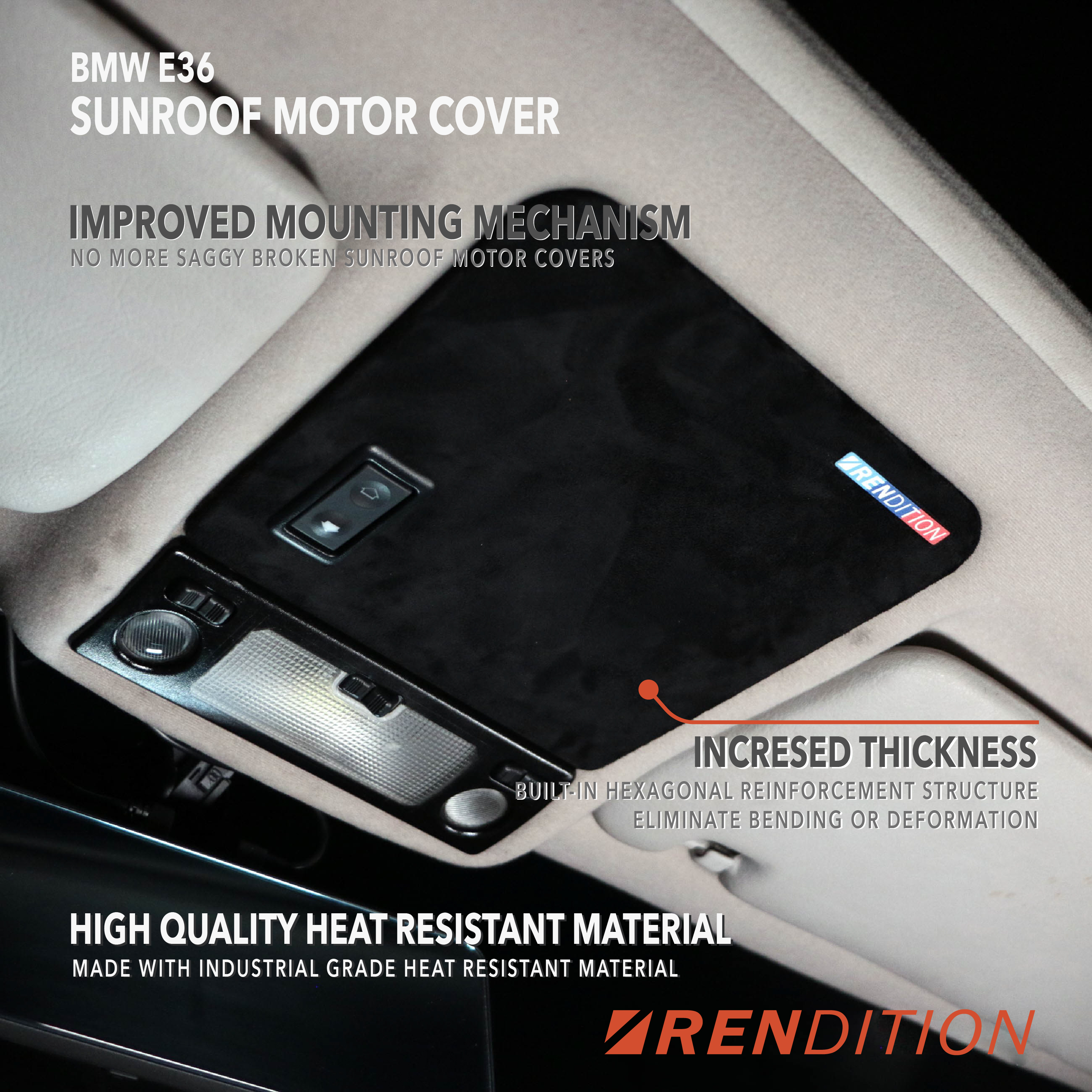 BMW E36 SUNROOF MOTOR COVER V3