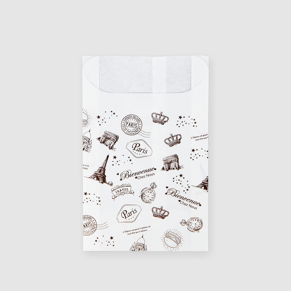 圓口防油袋 白牛 - 巴黎款 13號