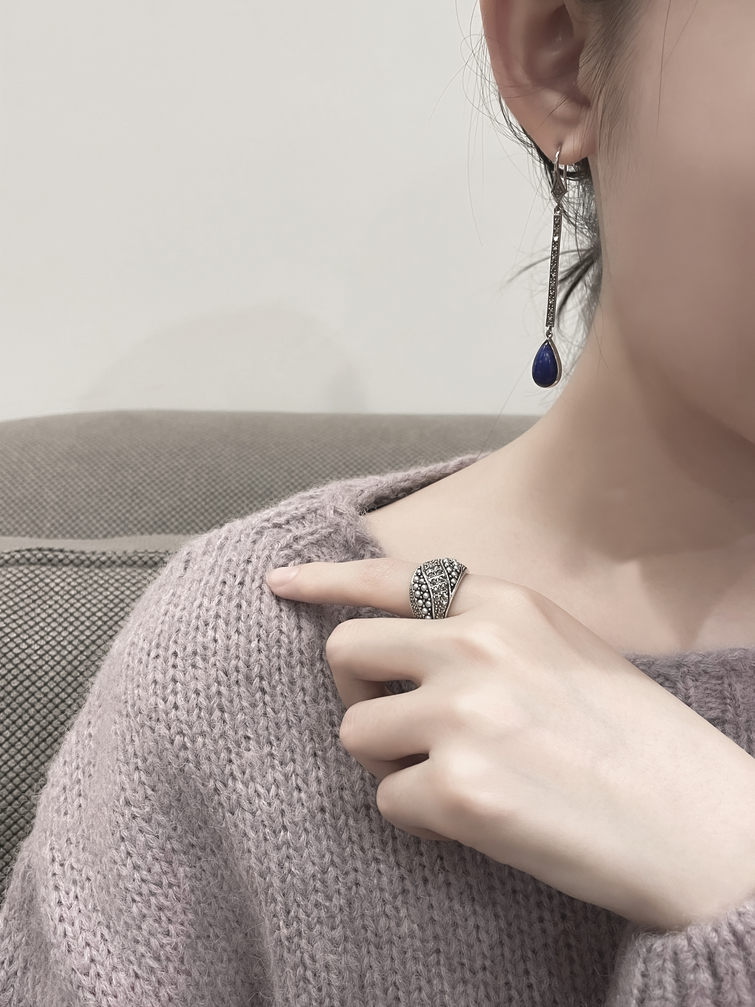 珍珠豆仁戒指OP1093