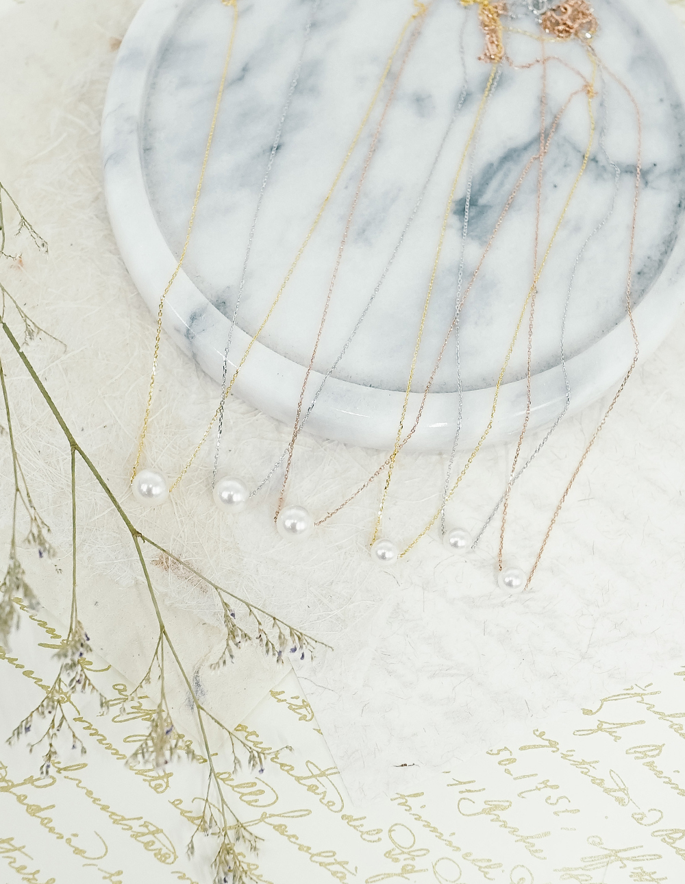 925 純銀6mm施華洛世奇珍珠項鍊