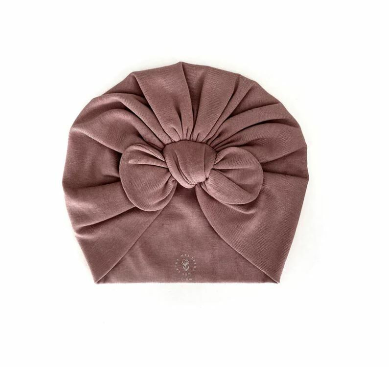 MRS. ERTHA 寶寶頭巾 Hibbie turban - Clay Pink 磚粉