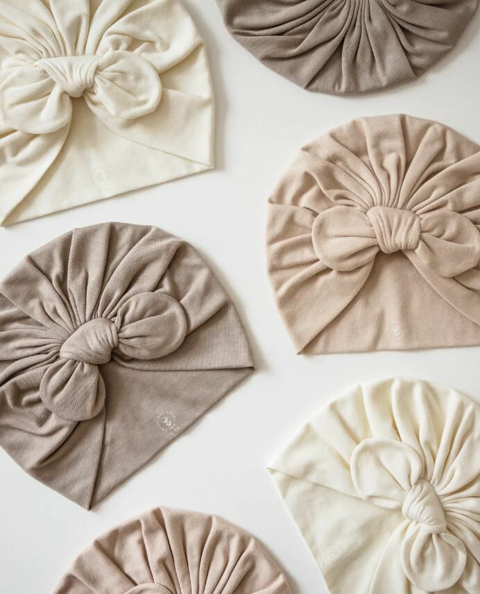 MRS. ERTHA 寶寶頭巾 Hibbie turban - Ivory 象牙色