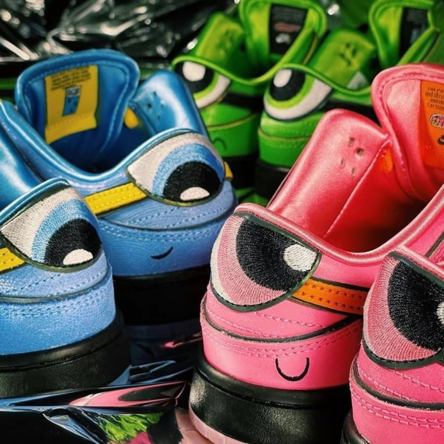 THE POWERPUFF GIRLS X NIKE SB DUNK LOW PRO 飛天小女警花花男鞋