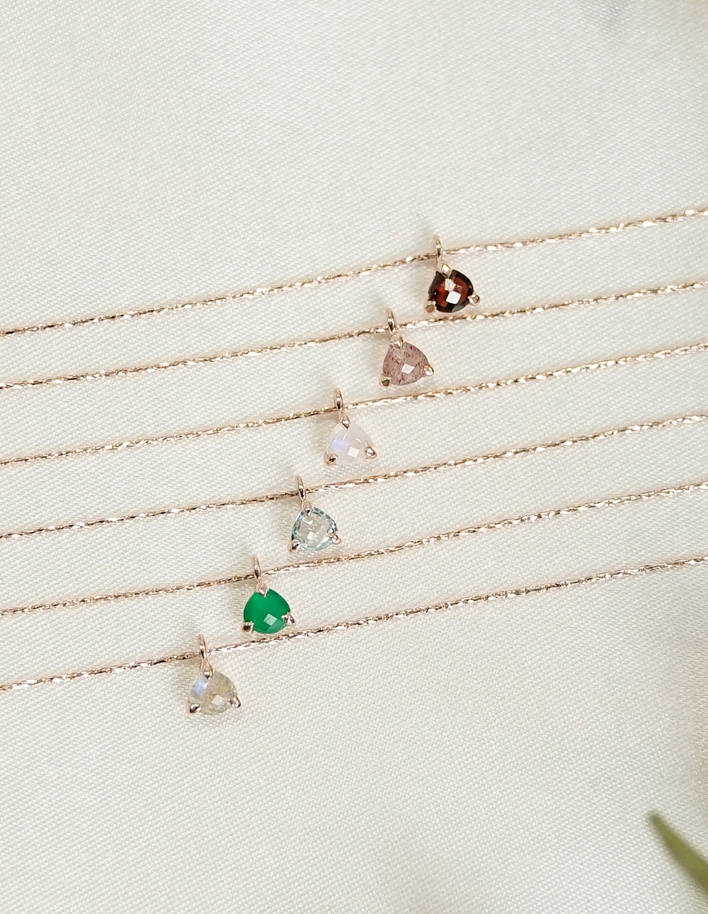 925 純銀御飯糰天然石項鍊