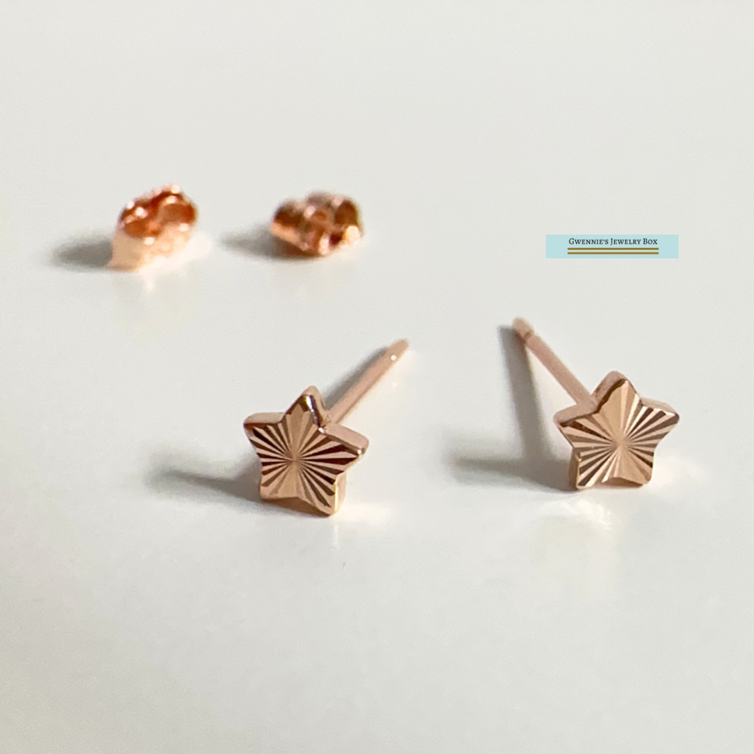 星耀 - 星星造型Ｋ金耳環