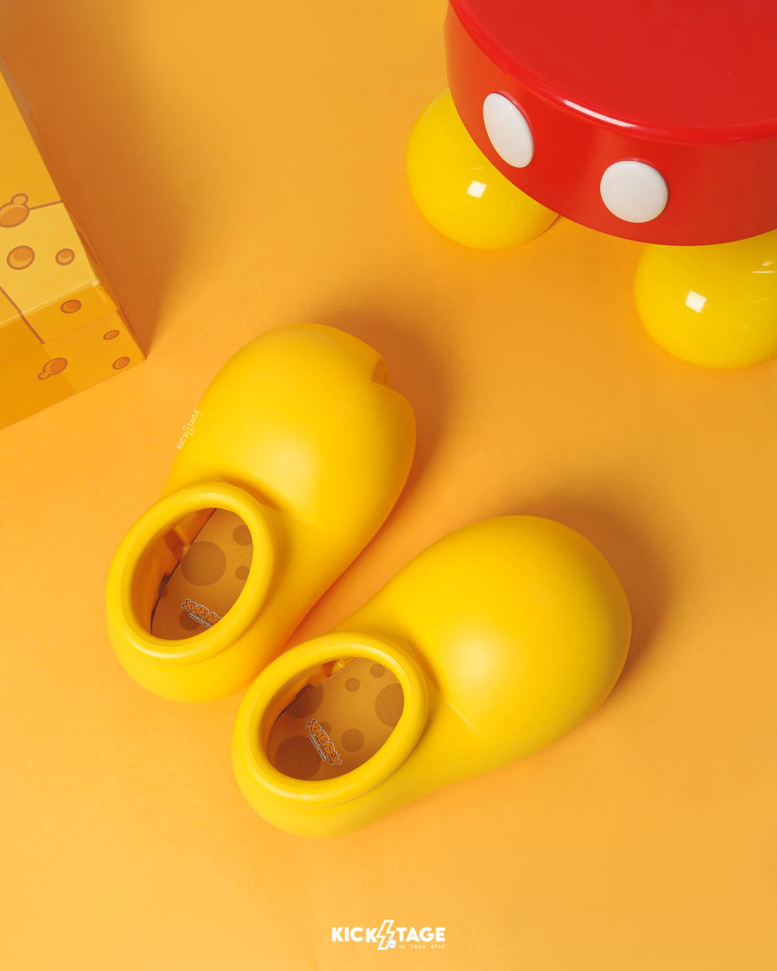 [ 限時開團 ] HEYDAY 黃色 米奇 乳酪鞋 厚底 短靴 霧面 原子小金剛 【HD23X09Y】