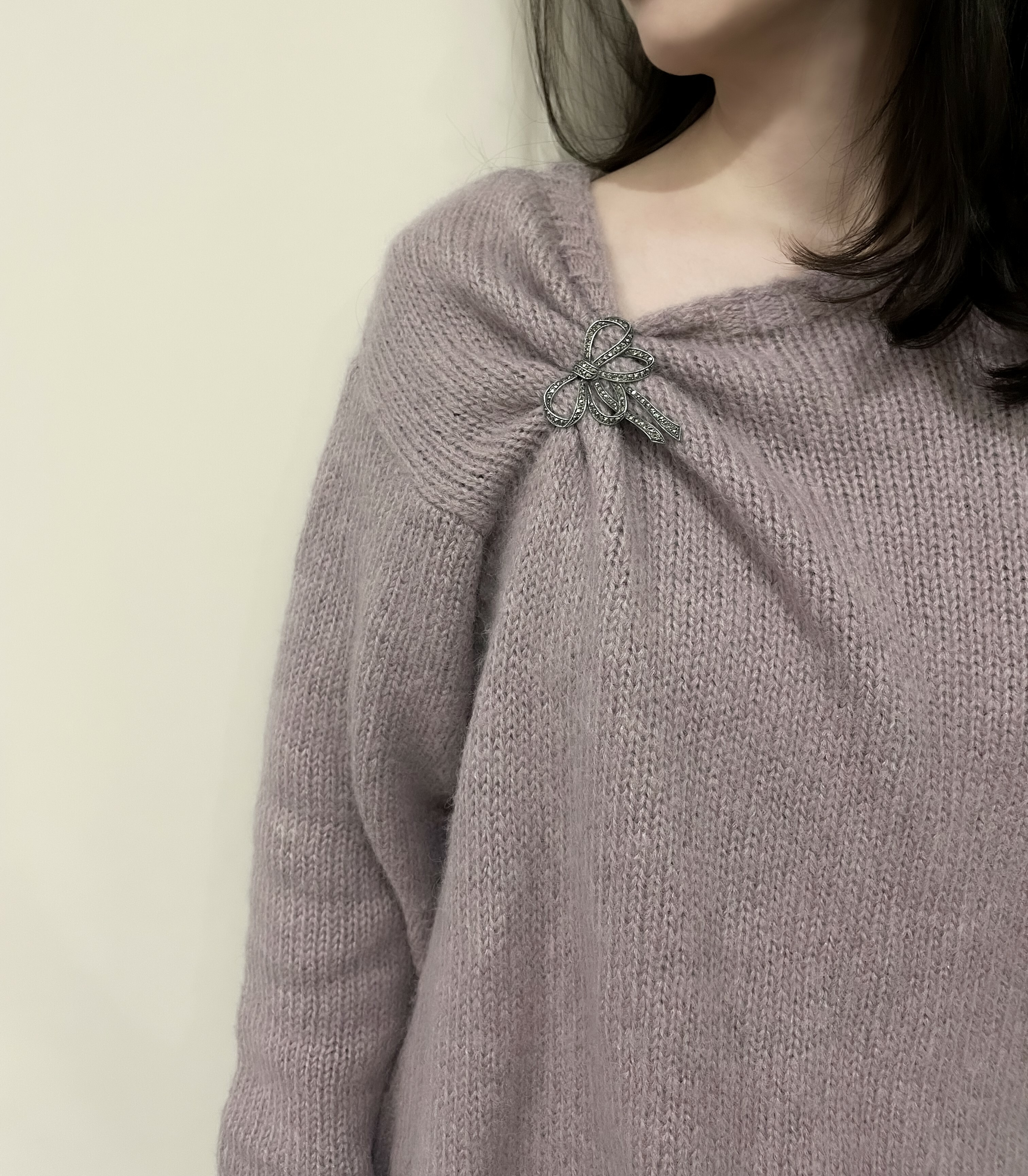 優雅蝴蝶結胸針