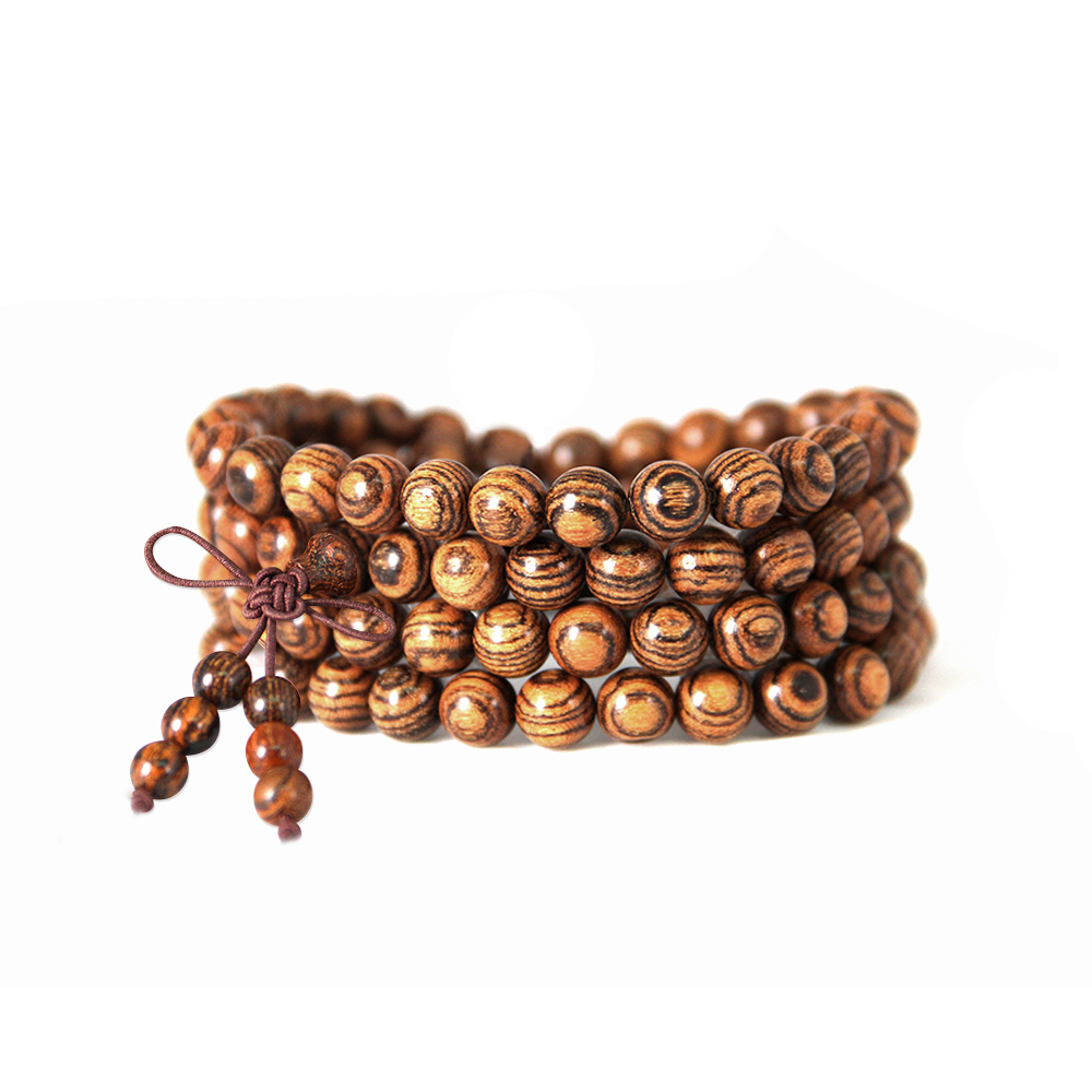 【菩提居】霸氣虎皮檀108唸珠8mm