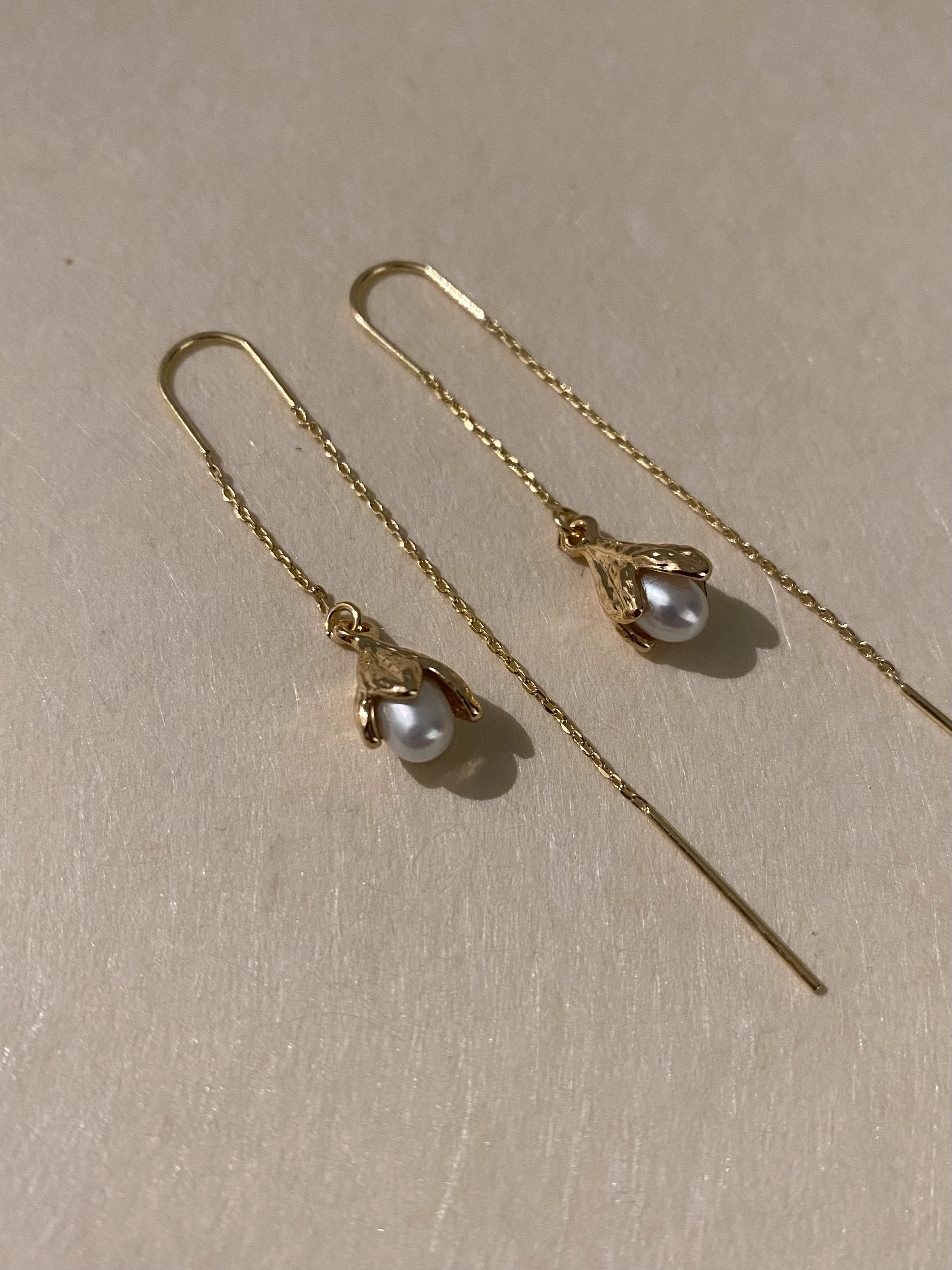 鈴蘭花珍珠耳鍊