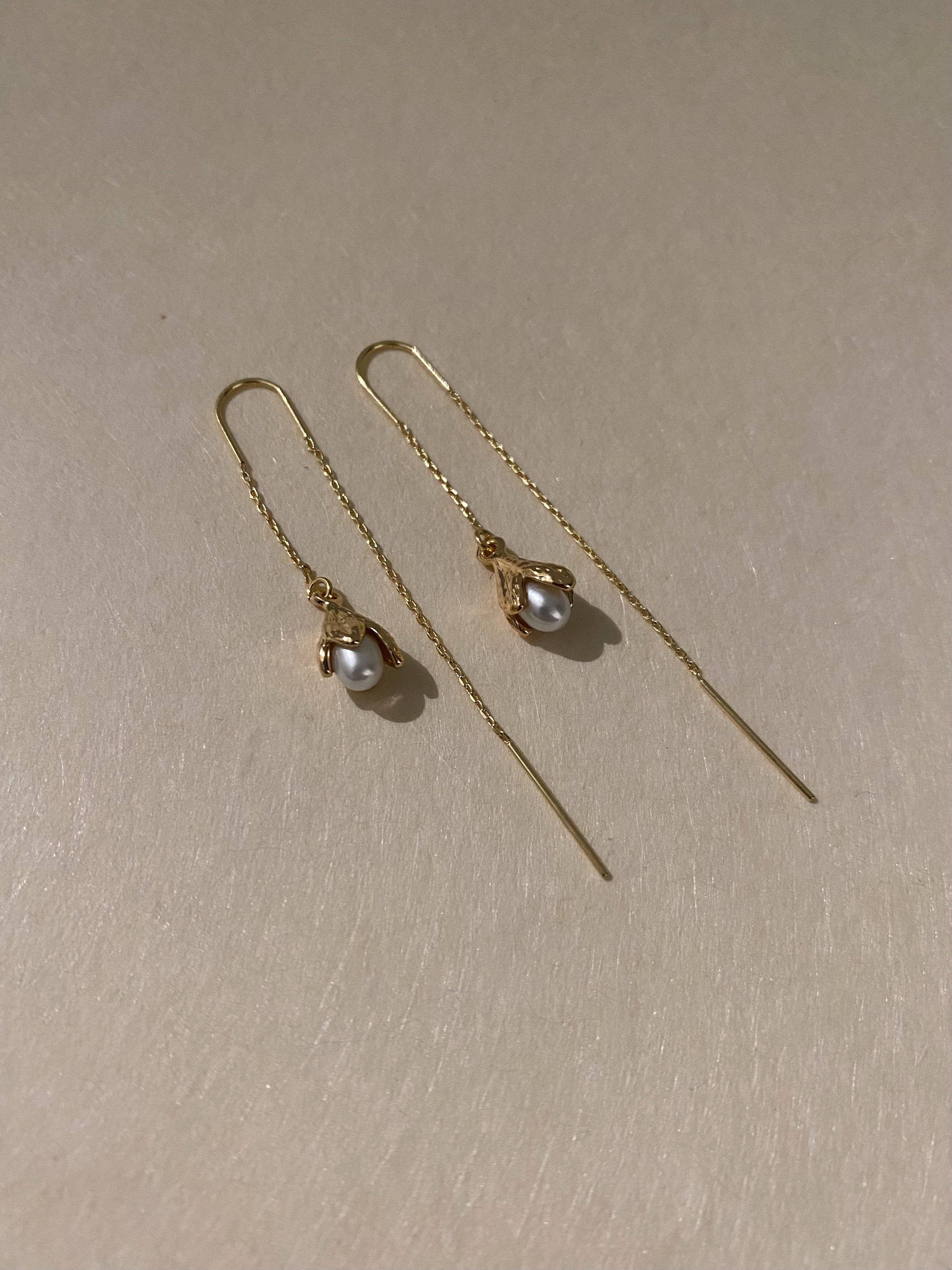 鈴蘭花珍珠耳鍊