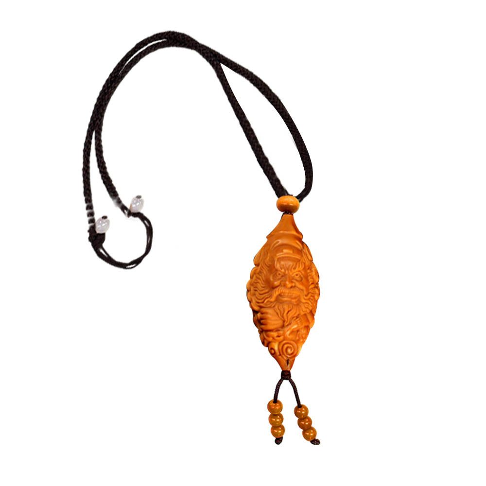 【菩提居】欖雕伏魔大帝護身項鍊