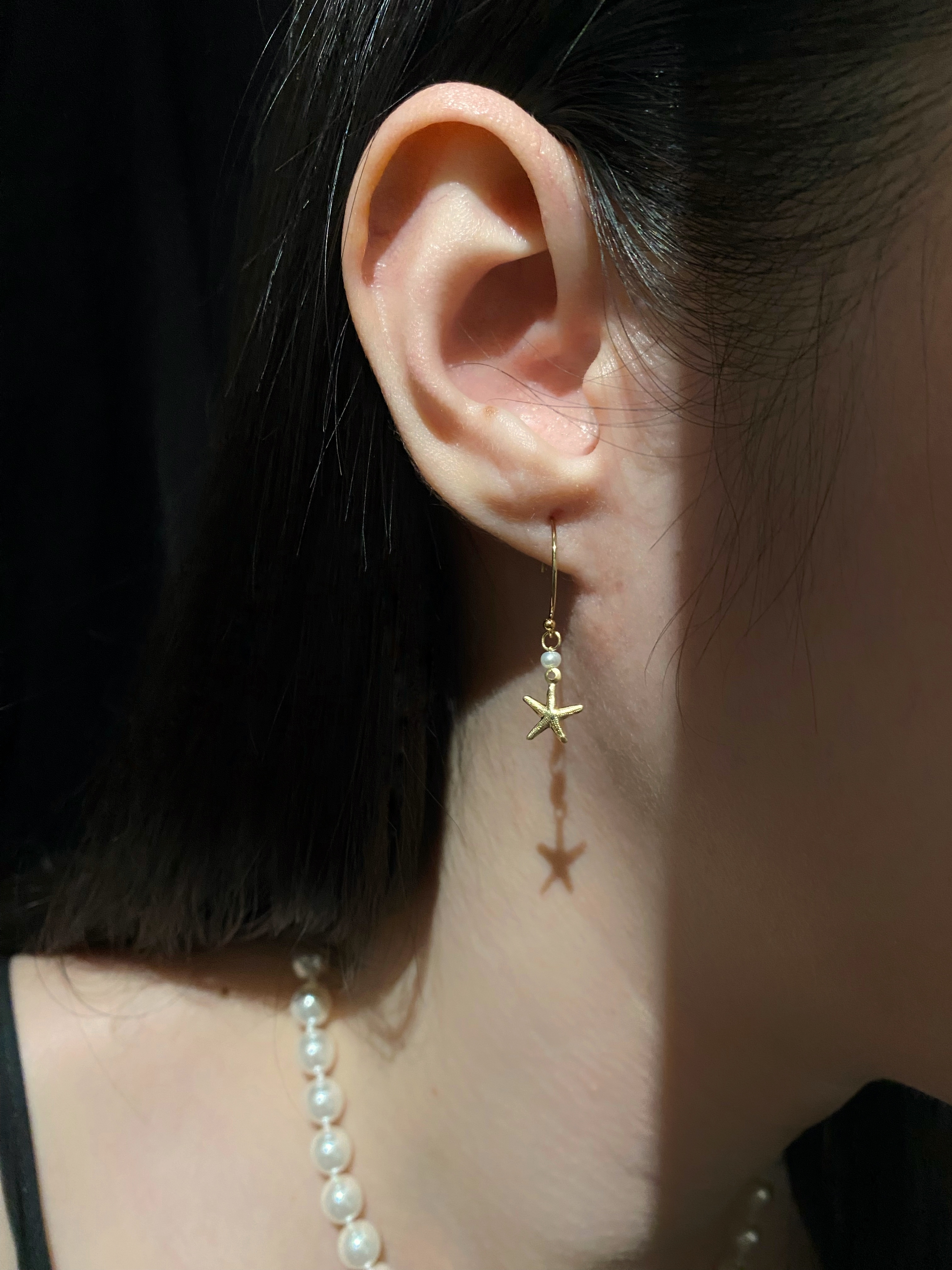 海星珍珠耳環