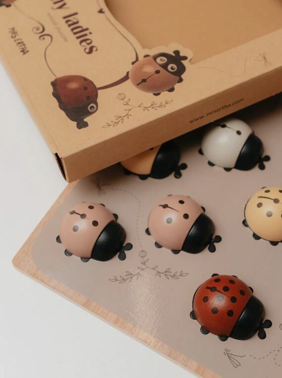 MRS. ERTHA 木製瓢蟲數字拼圖 My Ladies - XLWood Puzzle - Wood
