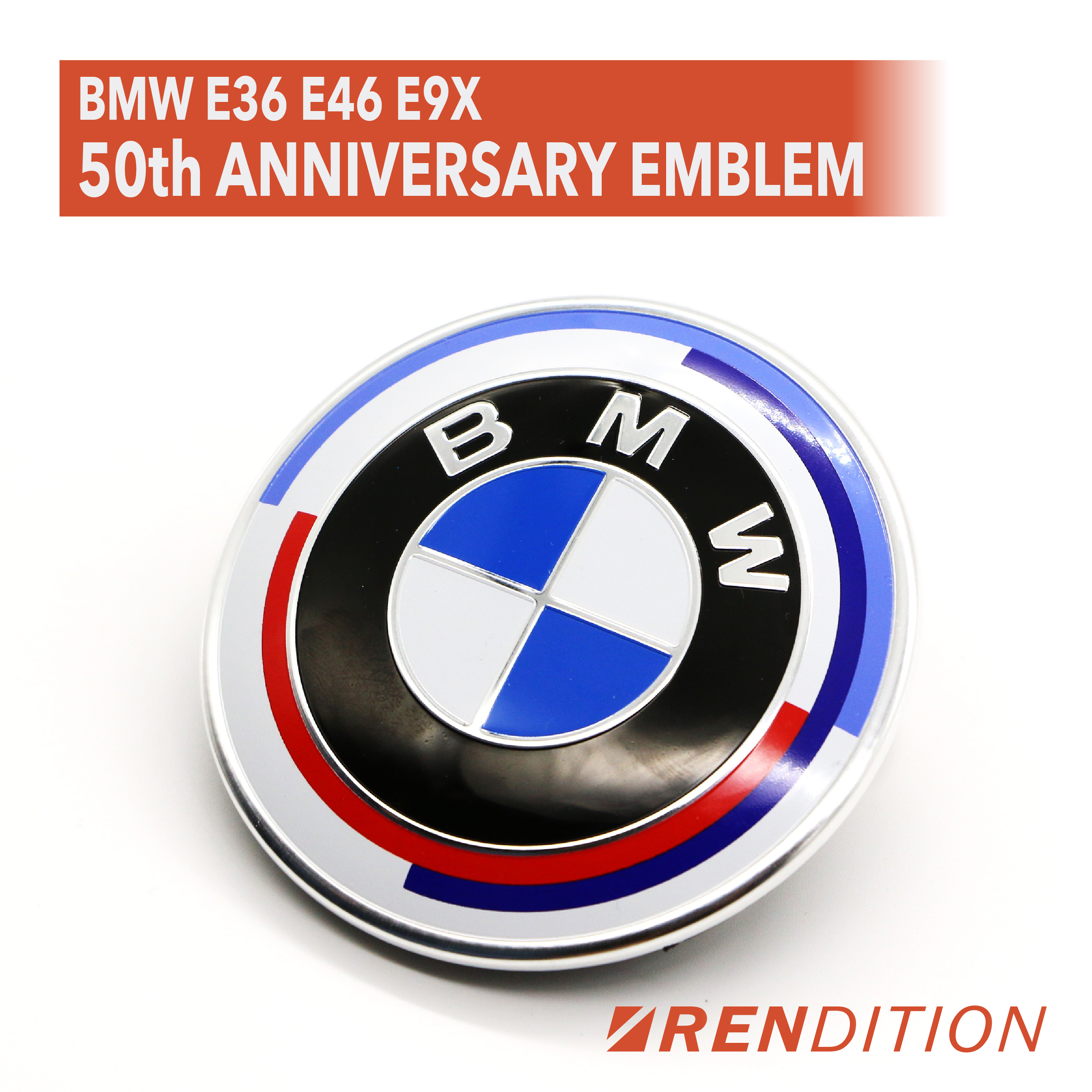 BMW E36 E46 E9X 50th Anniversary Emblem, image size:3000x3000