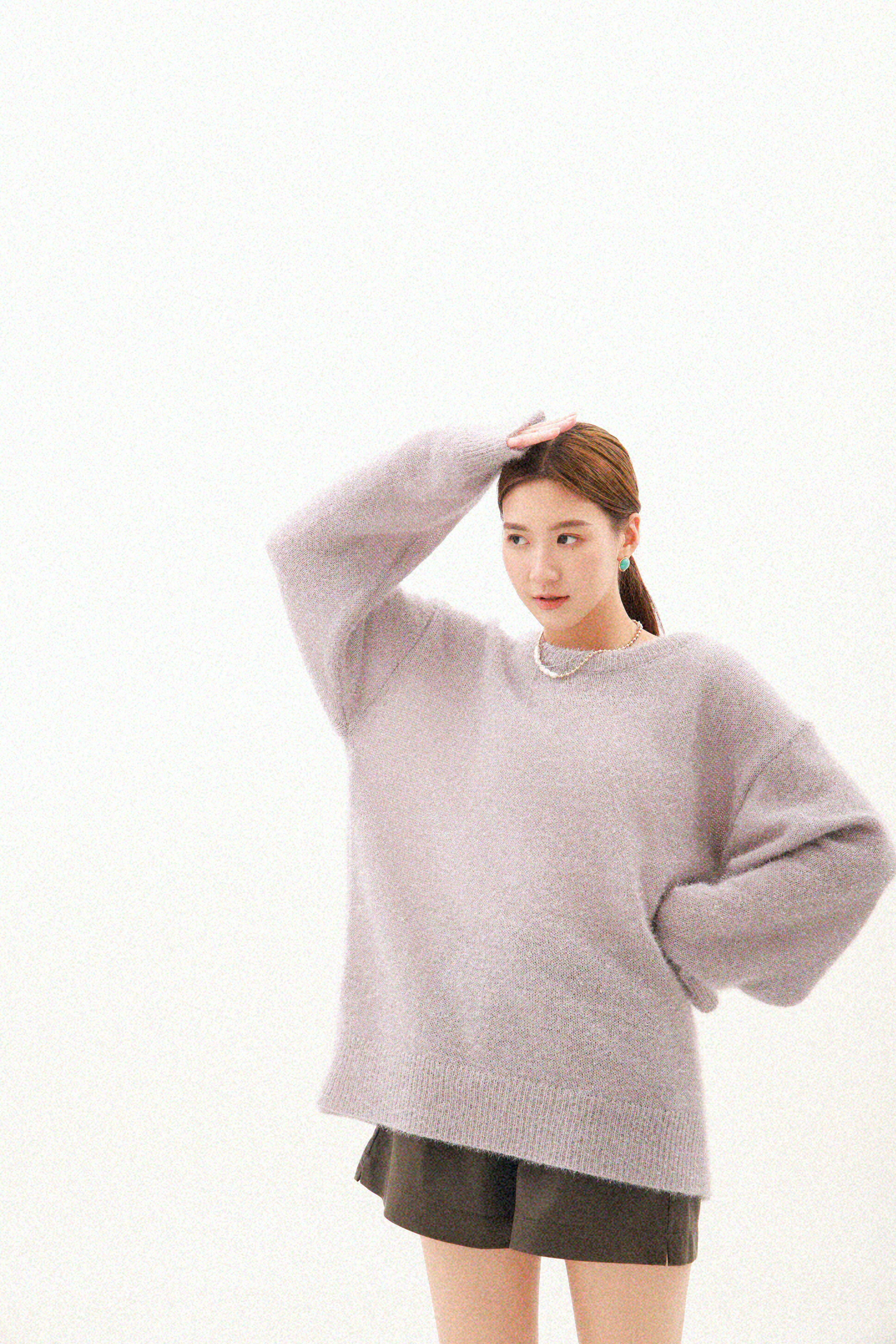 銀閃毛毛冷衫（現貨款式）