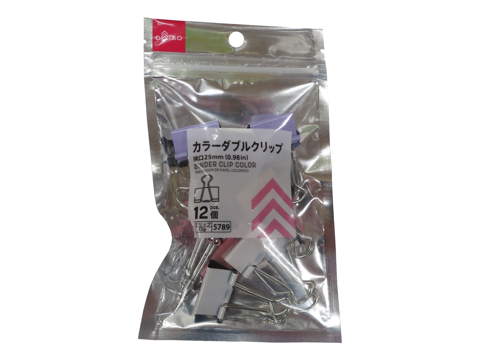 長尾夾/彩色 2.5cm 12入
