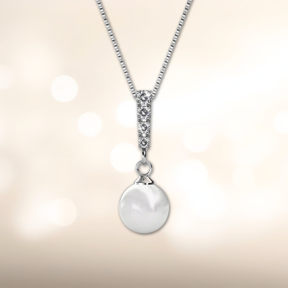 Cate & Chloe Gabrielle 18K珍珠蘇聯鑽項鍊