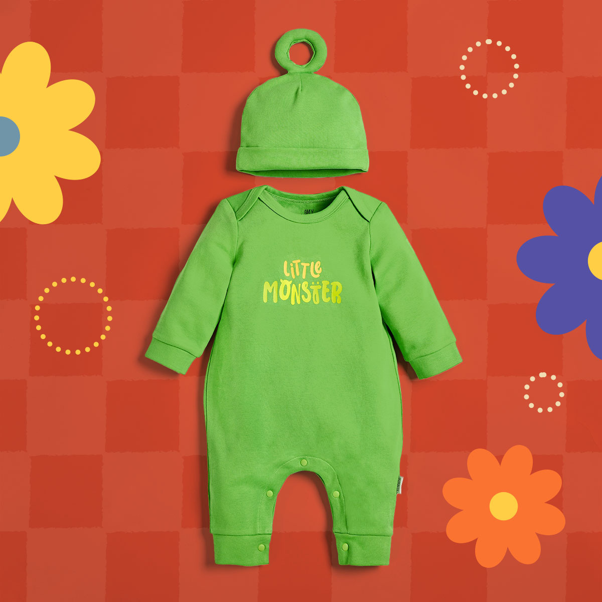 得意寶寶 Little Monster 長袖連身衣連帽