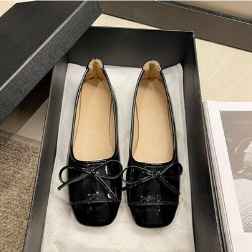Bow French soft-soled flats