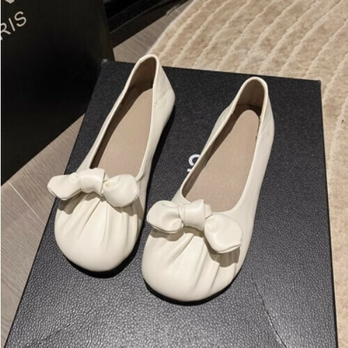 Flat bow beanie shoes