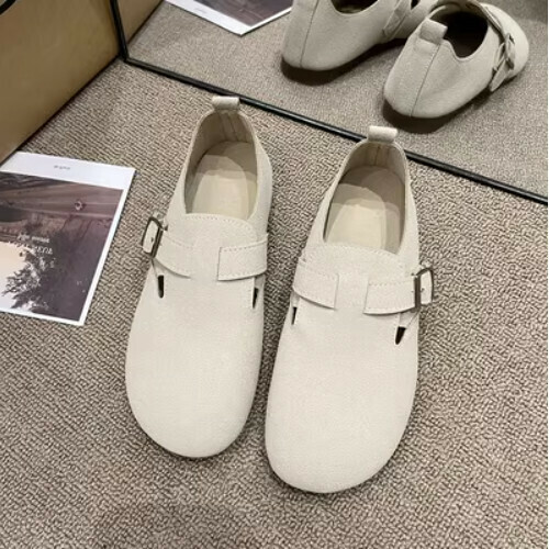 suede slip-on flats