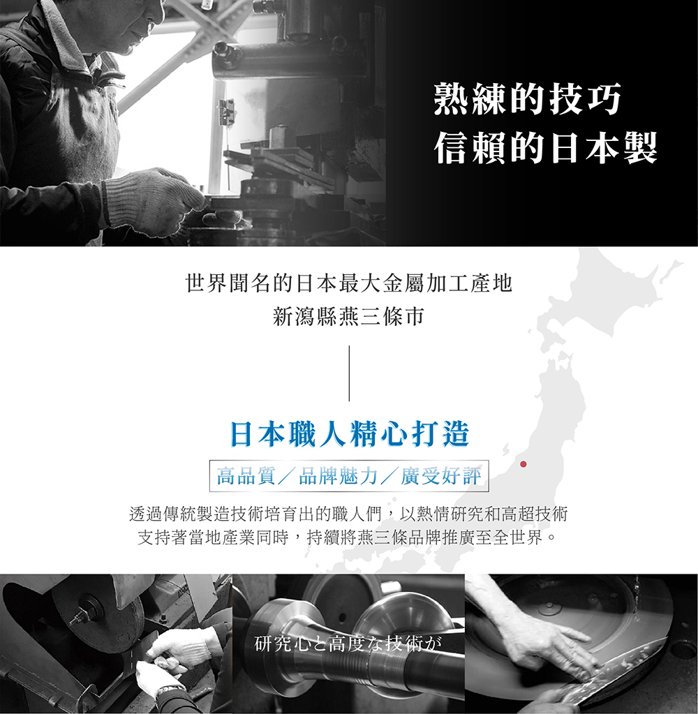 《YOKOYAMA》燕熟之技系列 日本製全不鏽鋼附柄附蓋過濾調理四件組 18cm