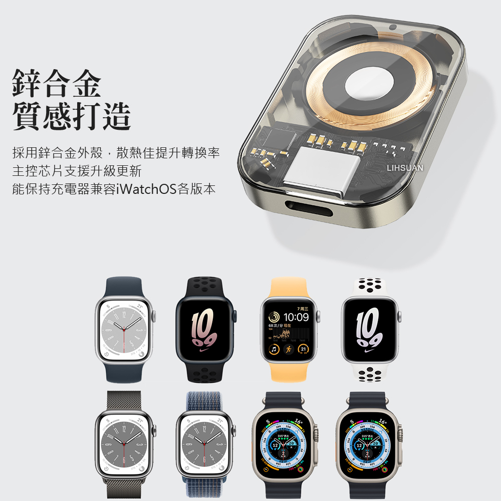 Amazon.com: USB C 手錶充電器相容於 Apple Watch Series  Ultra/SE2/8/7/6/5/4/3/2/1/SE,磁性快速充電線,附 C 型 20W PD 轉接器,便攜式手錶充電線,附壁座,5 英尺(約  1.5 公尺) : 手機和配件