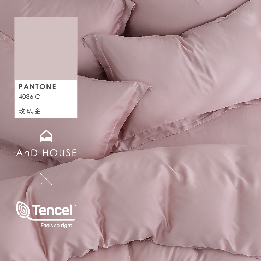60支天絲｜100%萊賽爾｜玫瑰金｜單品&床包被套組
