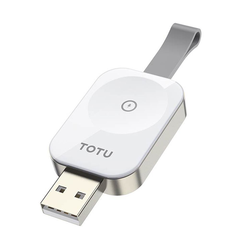 TOTU 拓途 Apple Watch/Ultra/SE 全系列 TO USB-A 旅行攜帶型磁吸無線充電器 鋅系列